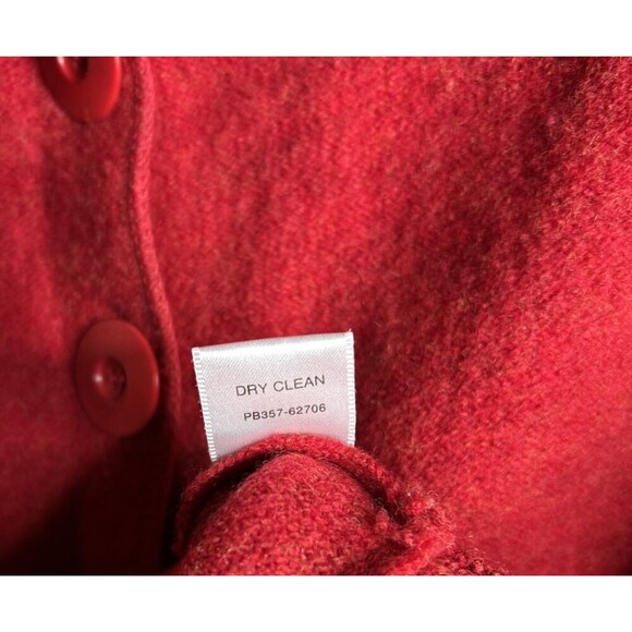 Pendleton Wool Jacket Red Color Boucle Pockets Size M Petite - Picture 5 of 6